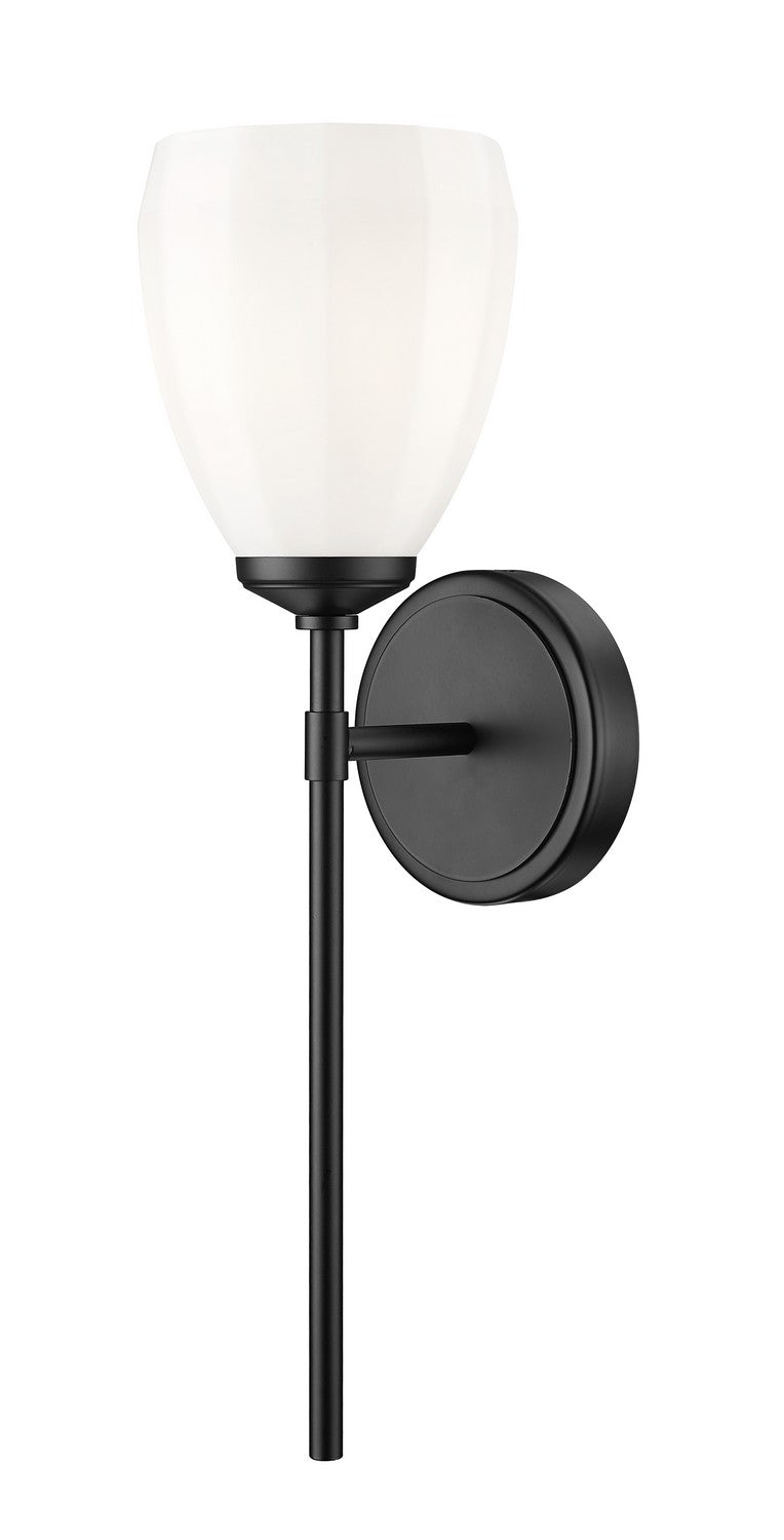 Oren One Light Wall Sconce in Matte Black - available from The Lighting Shoppe, trusted by Canadian homeowners