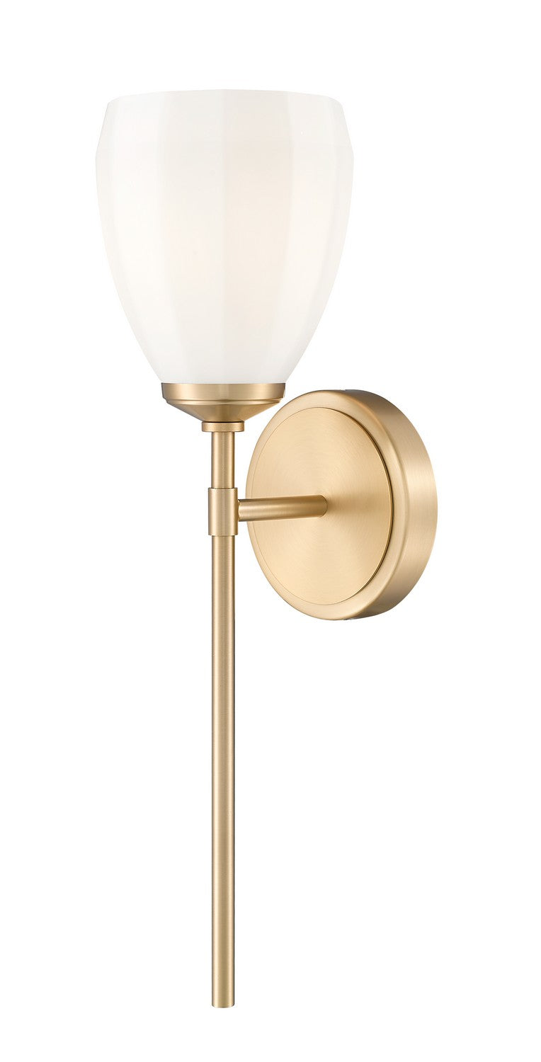 Oren One Light Wall Sconce in Modern Gold - available from The Lighting Shoppe, trusted by Canadian homeowners