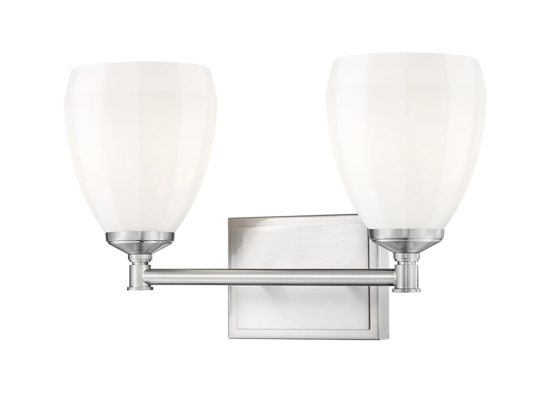 Oren Two Light Vanity in Brushed Nickel - available from The Lighting Shoppe, trusted by Canadian homeowners