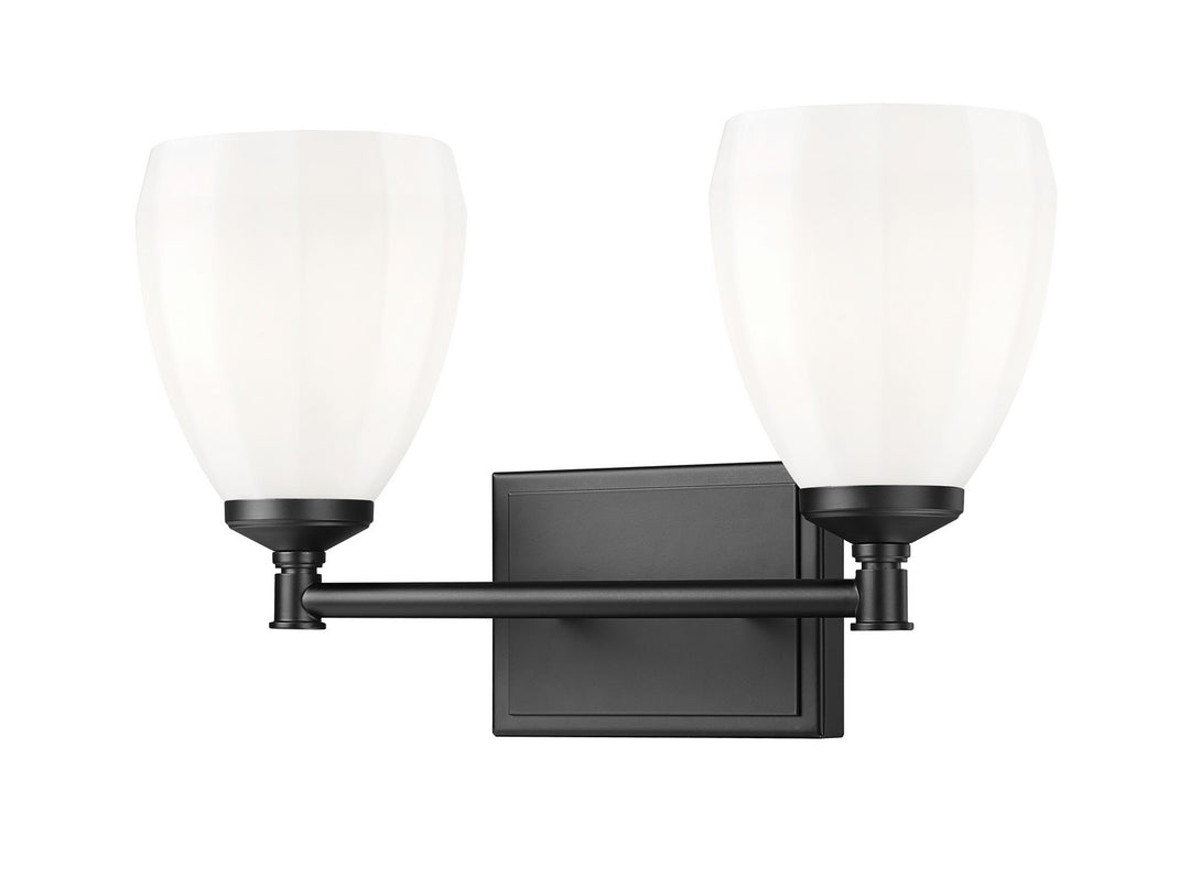 Oren Two Light Vanity in Matte Black - available from The Lighting Shoppe, trusted by Canadian homeowners