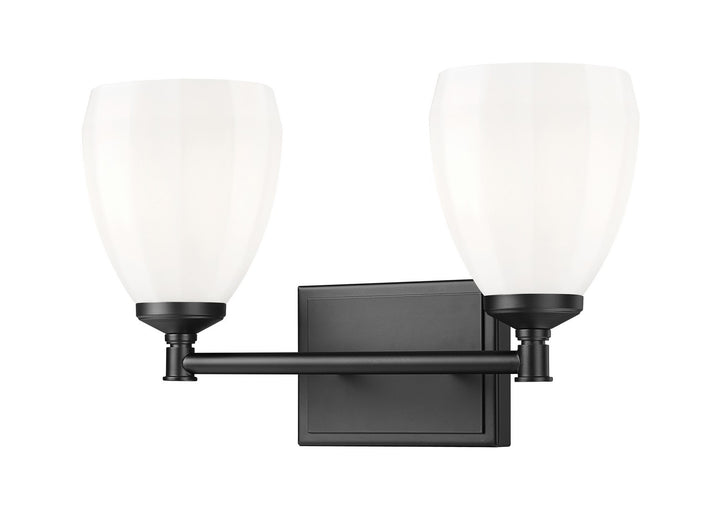 Oren Two Light Vanity in Matte Black - available from The Lighting Shoppe, trusted by Canadian homeowners