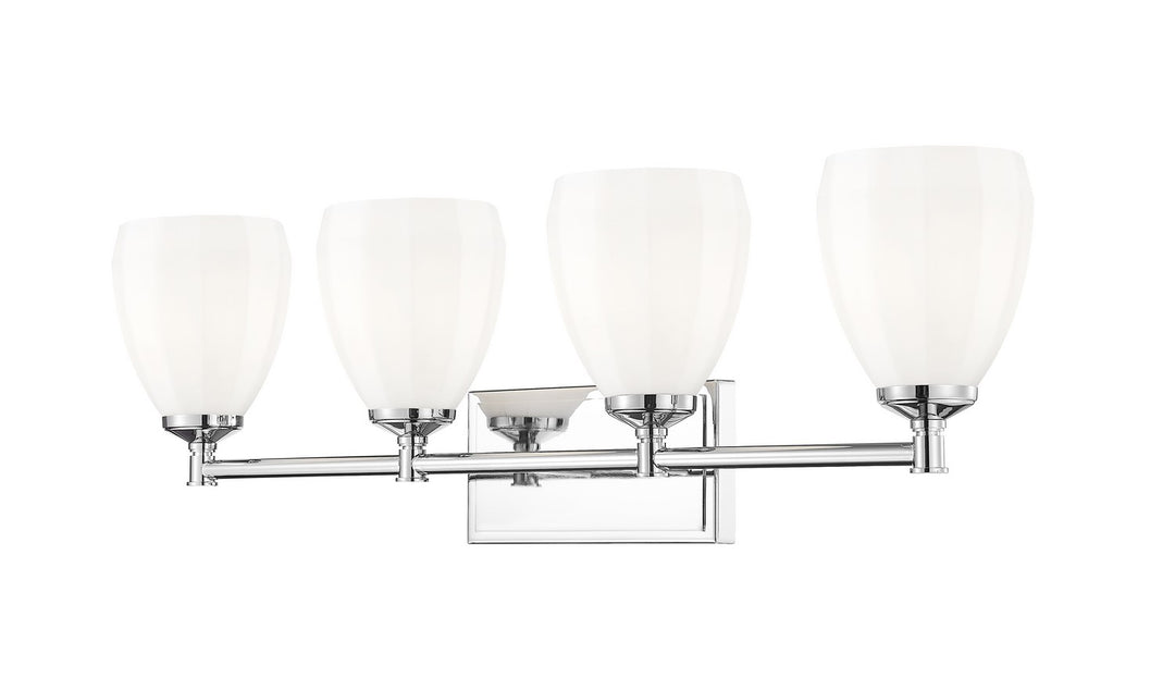 Oren Four Light Vanity in Chrome - available from The Lighting Shoppe, trusted by Canadian homeowners