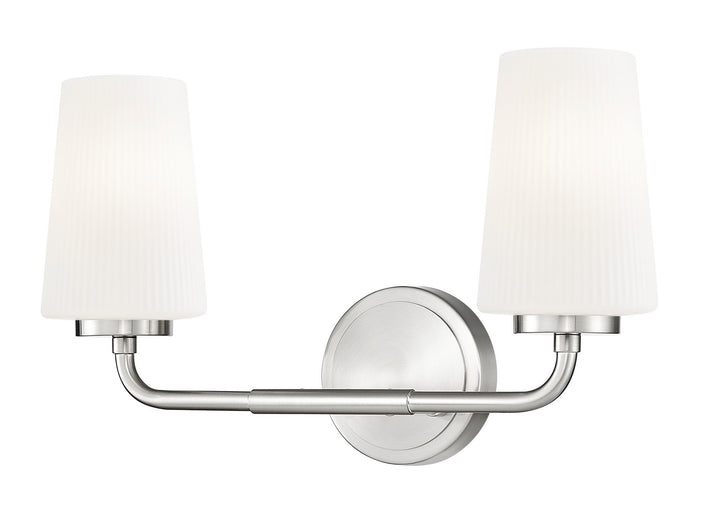 Montford Two Light Vanity in Brushed Nickel - available from The Lighting Shoppe, trusted by Canadian homeowners