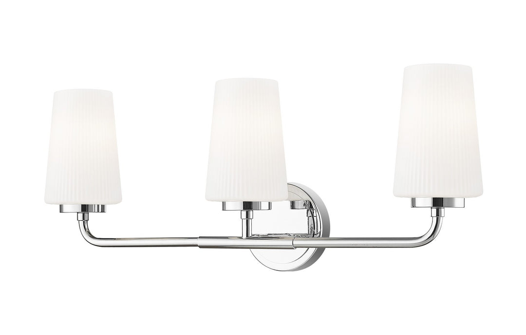 Montford Three Light Vanity in Chrome - available from The Lighting Shoppe, trusted by Canadian homeowners
