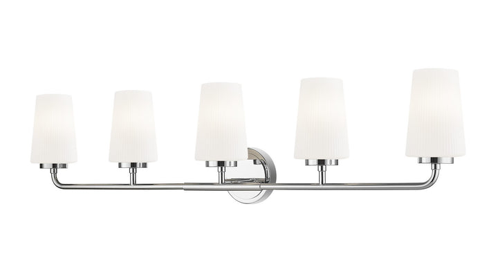 Montford Five Light Vanity in Chrome - available from The Lighting Shoppe, trusted by Canadian homeowners