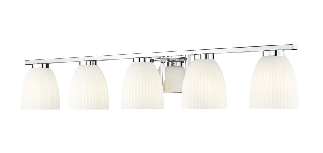 Naya Five Light Vanity in Chrome - available from The Lighting Shoppe, trusted by Canadian homeowners