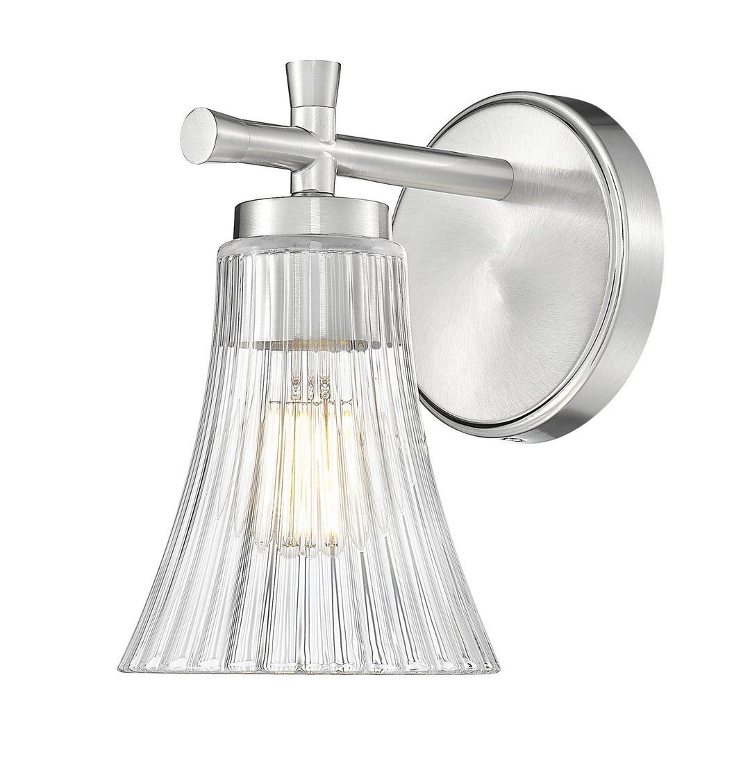 Belle One Light Wall Sconce in Brushed Nickel - available from The Lighting Shoppe, trusted by Canadian homeowners
