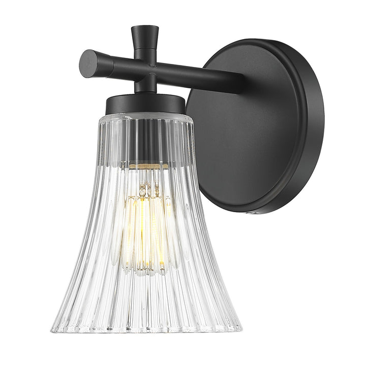 Belle One Light Wall Sconce in Matte Black - available from The Lighting Shoppe, trusted by Canadian homeowners