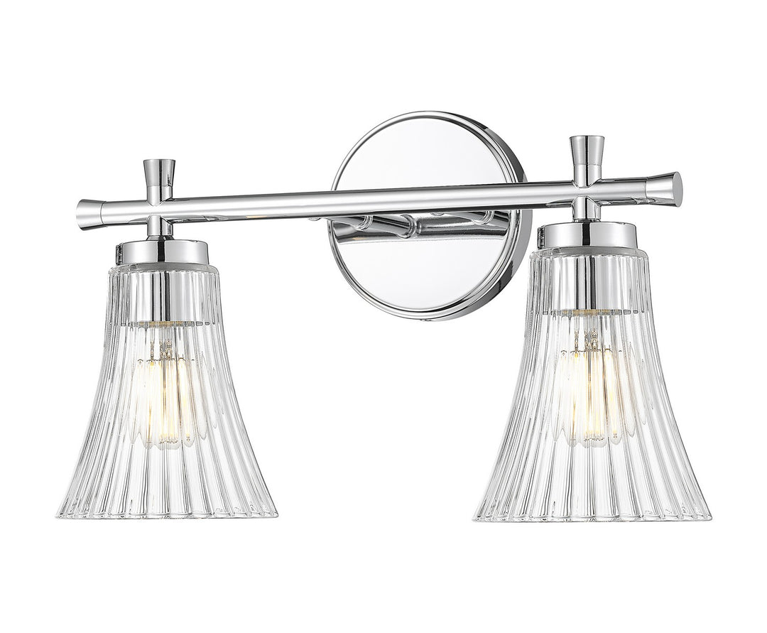 Belle Two Light Vanity in Chrome - available from The Lighting Shoppe, trusted by Canadian homeowners