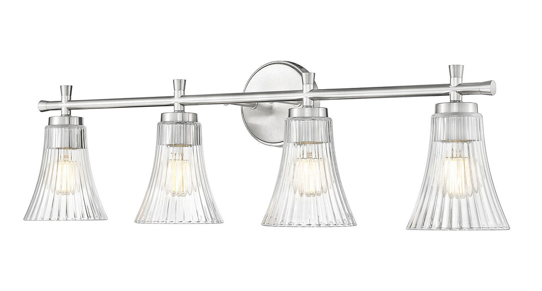 Belle Four Light Vanity in Brushed Nickel - available from The Lighting Shoppe, trusted by Canadian homeowners