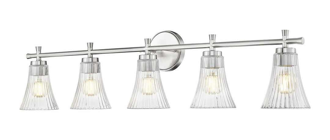 Belle Five Light Vanity in Brushed Nickel - available from The Lighting Shoppe, trusted by Canadian homeowners