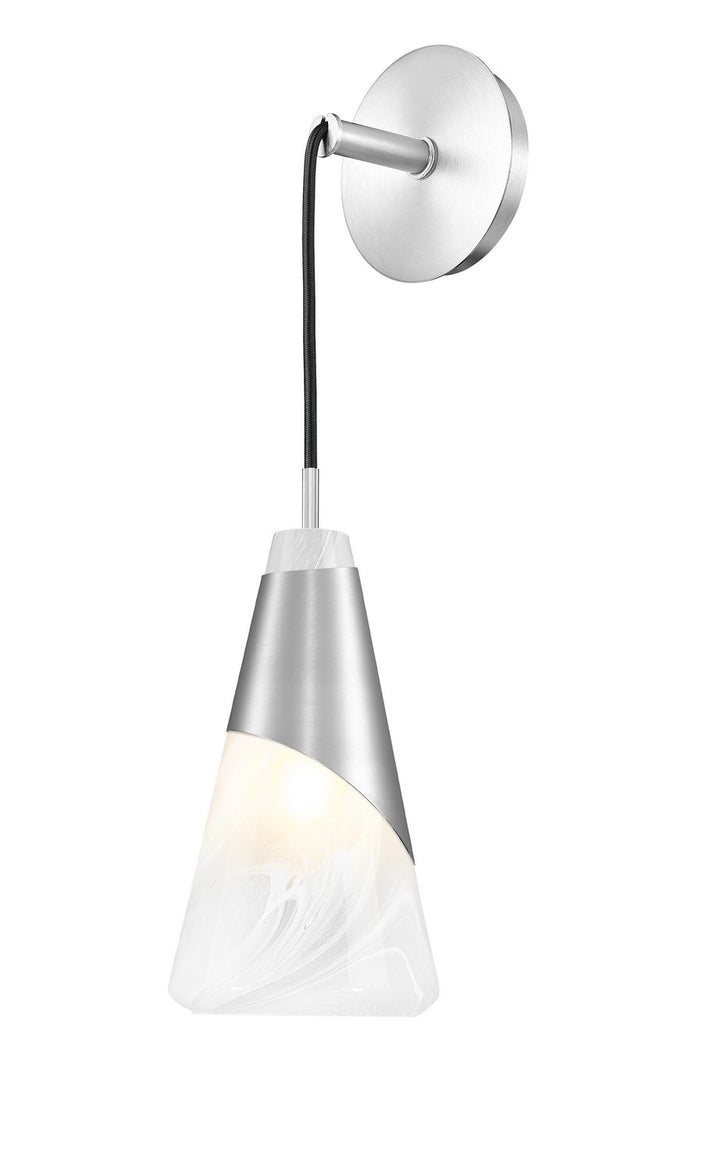 Aimie One Light Wall Sconce in Brushed Nickel - available from The Lighting Shoppe, trusted by Canadian homeowners