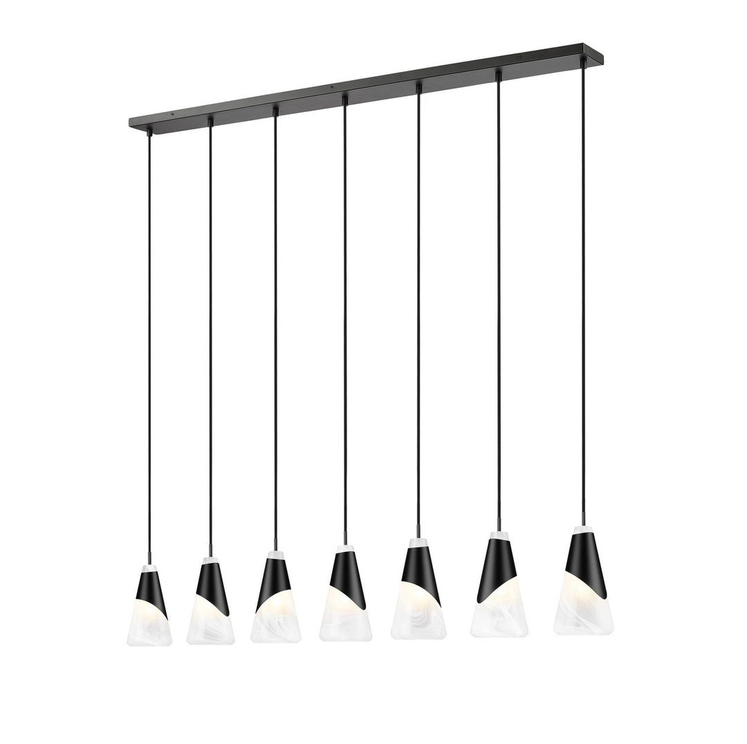 Z-Lite Canada - 828P6-7L-MB - Seven Light Linear Chandelier - Aimie - Matte Black