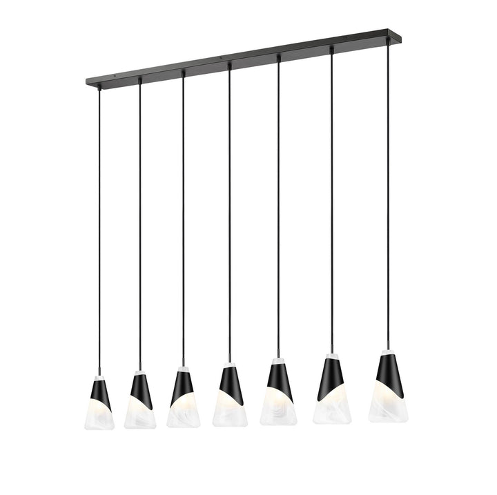 Z-Lite Canada - 828P6-7L-MB - Seven Light Linear Chandelier - Aimie - Matte Black