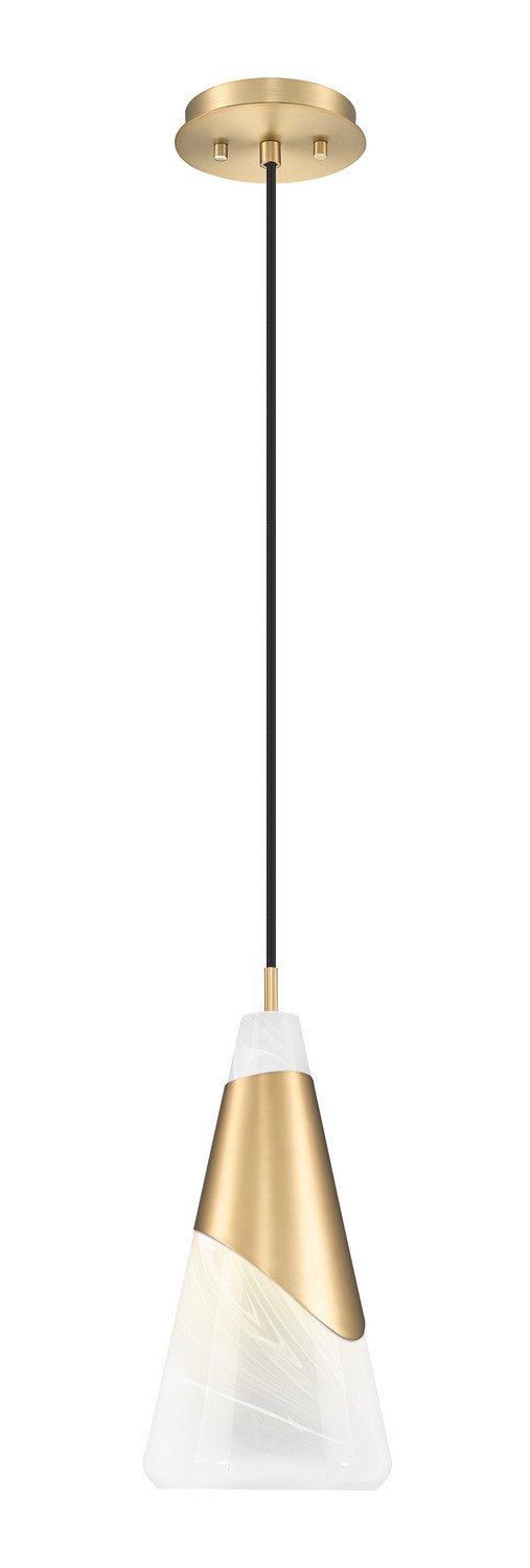 Aimie One Light Pendant in Modern Gold - available from The Lighting Shoppe, trusted by Canadian homeowners