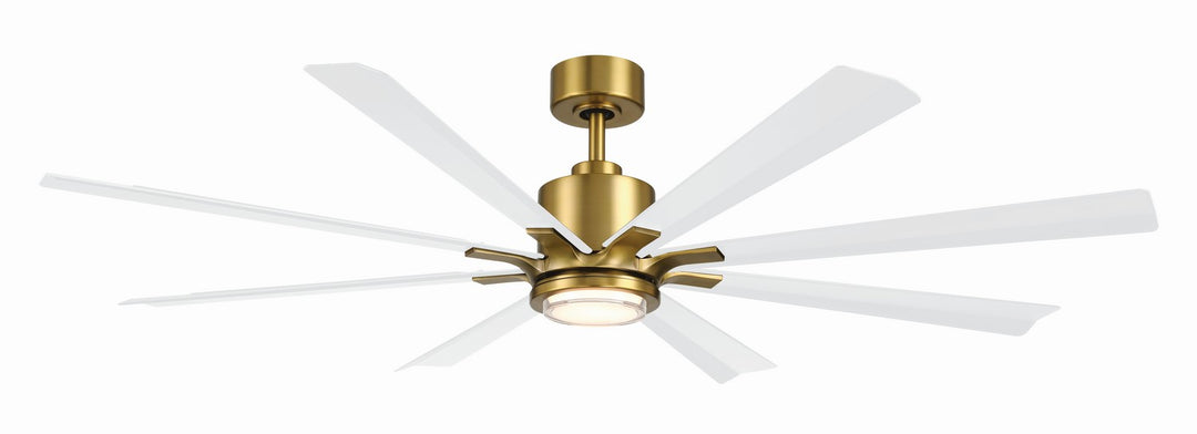 Modern Forms Fans Canada - FR-W2403-65L-SB/MW - 65"Ceiling Fan - Size Matters - Soft Brass/Matte White