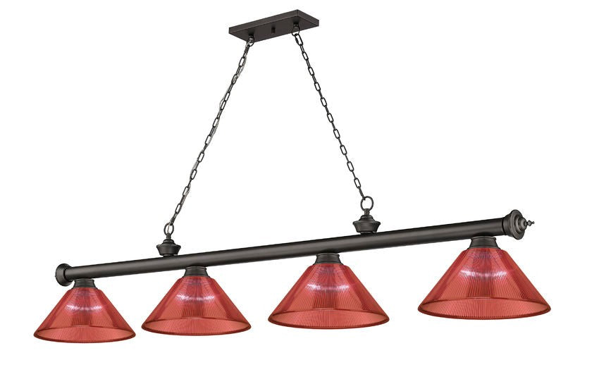 Cordon Four Light Billiard in Bronze - available from The Lighting Shoppe, trusted by Canadian homeowners