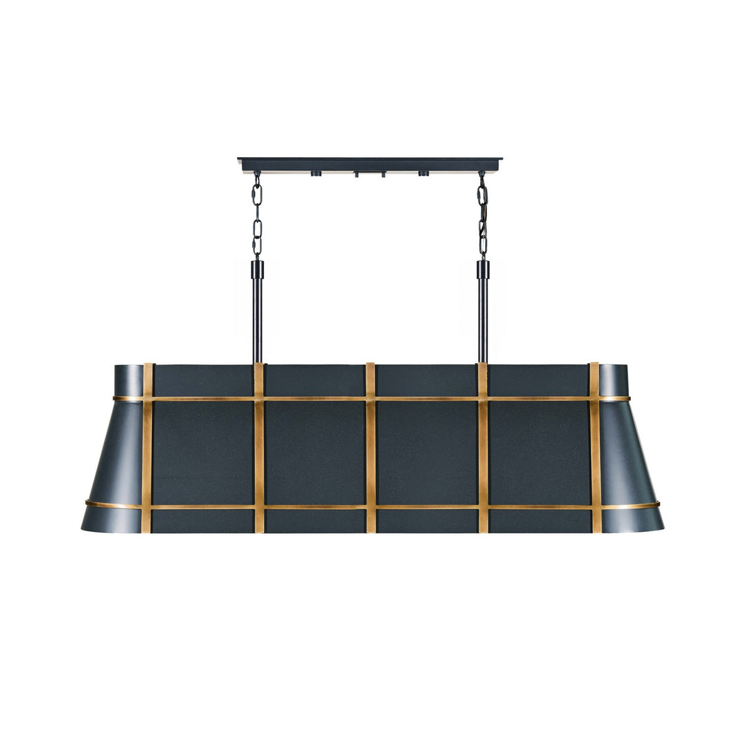 Varaluz - 536N05ZNCBRZ - Five Light Linear Pendant - Brasserie - Blackened Zinc/Heritage Bronze