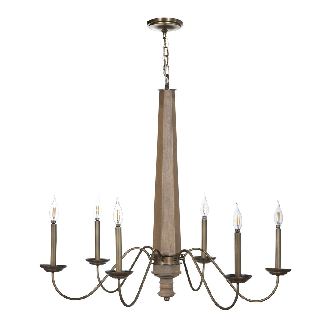 Varaluz - 545C06BRZ - Six Light Chandelier - Dinner at - Heritage Bronze