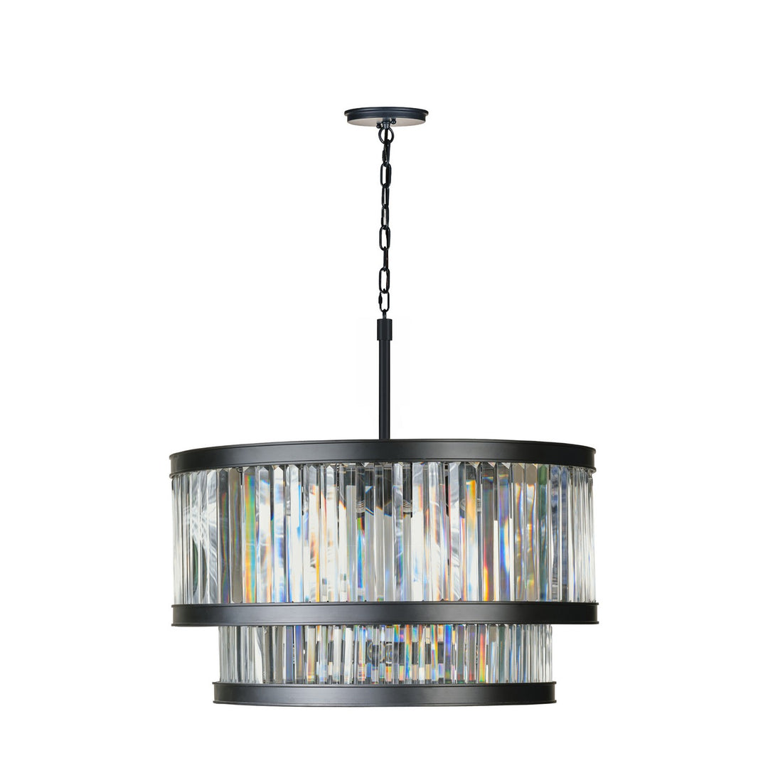 Varaluz - 546P08BLK - Eight Light Pendant - Double Take - Heritage Black
