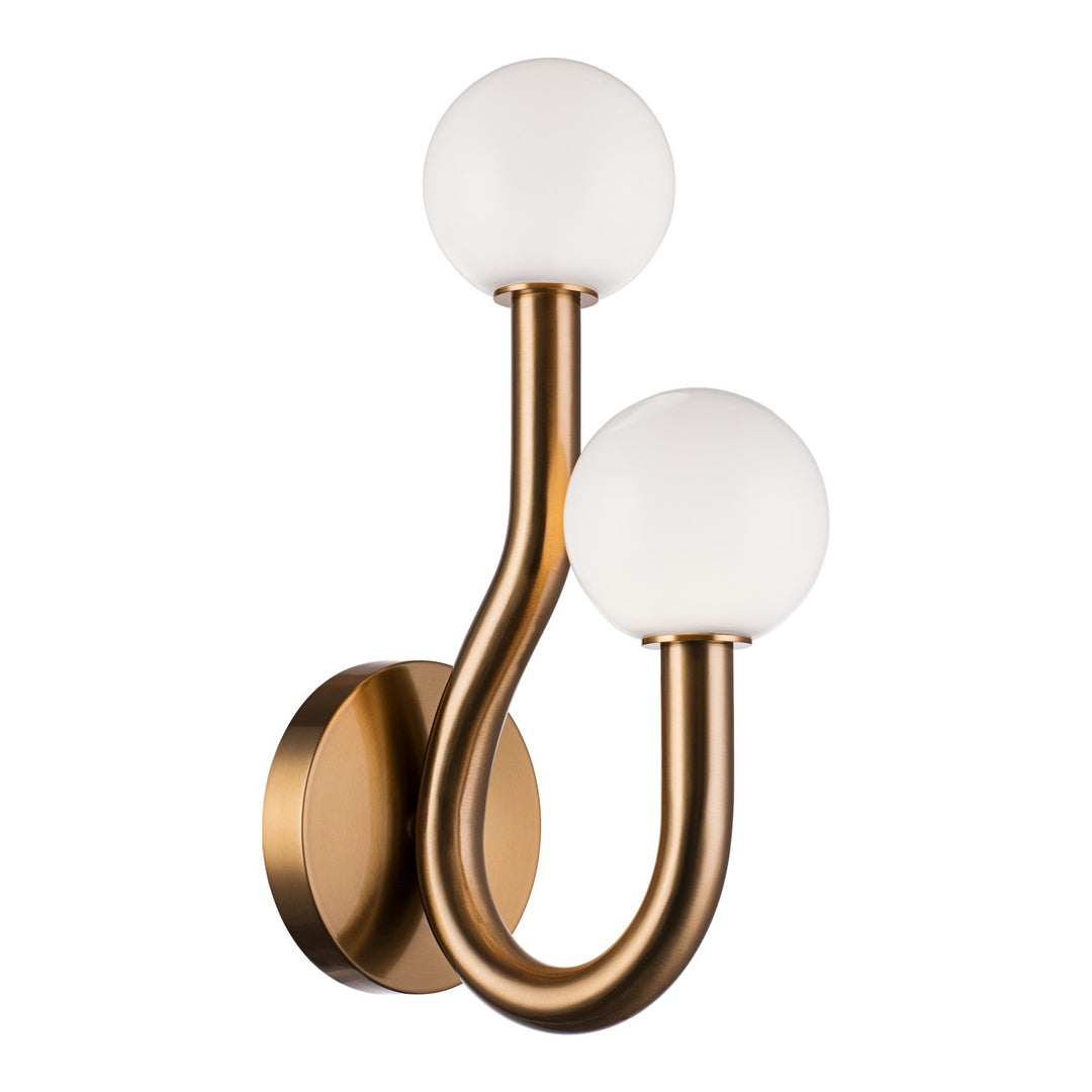 Matteo Canada - W34202AGOP - Two Light Wall Sconce - Joelle - Aged Gold Brass
