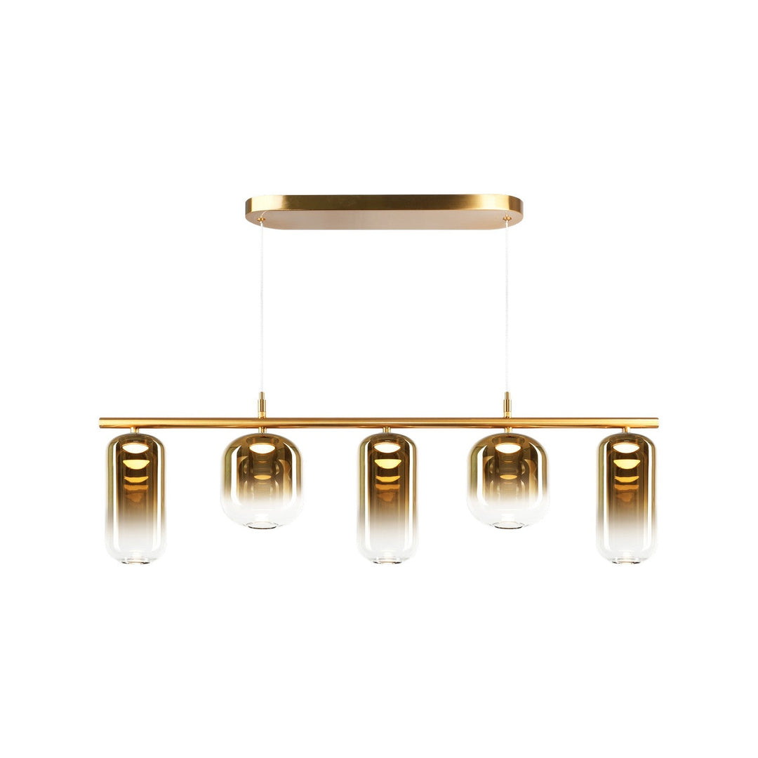 Matteo Canada - C37405AGAG - Five Light Chandelier - Refrax - Aged Gold Brass