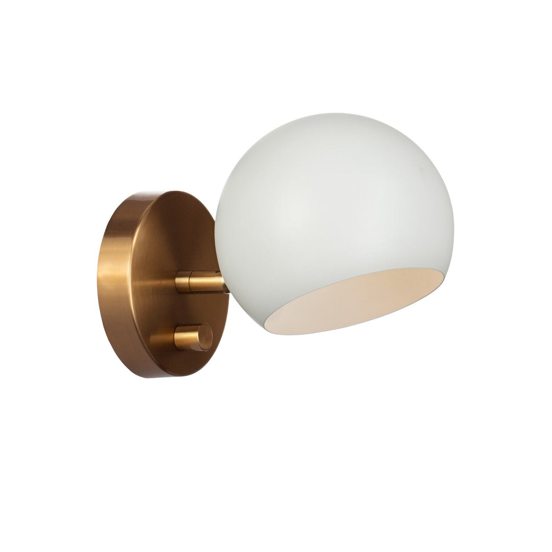 Matteo Canada - W31701MWAG - One Light Wall Sconce - Orb - Matte White