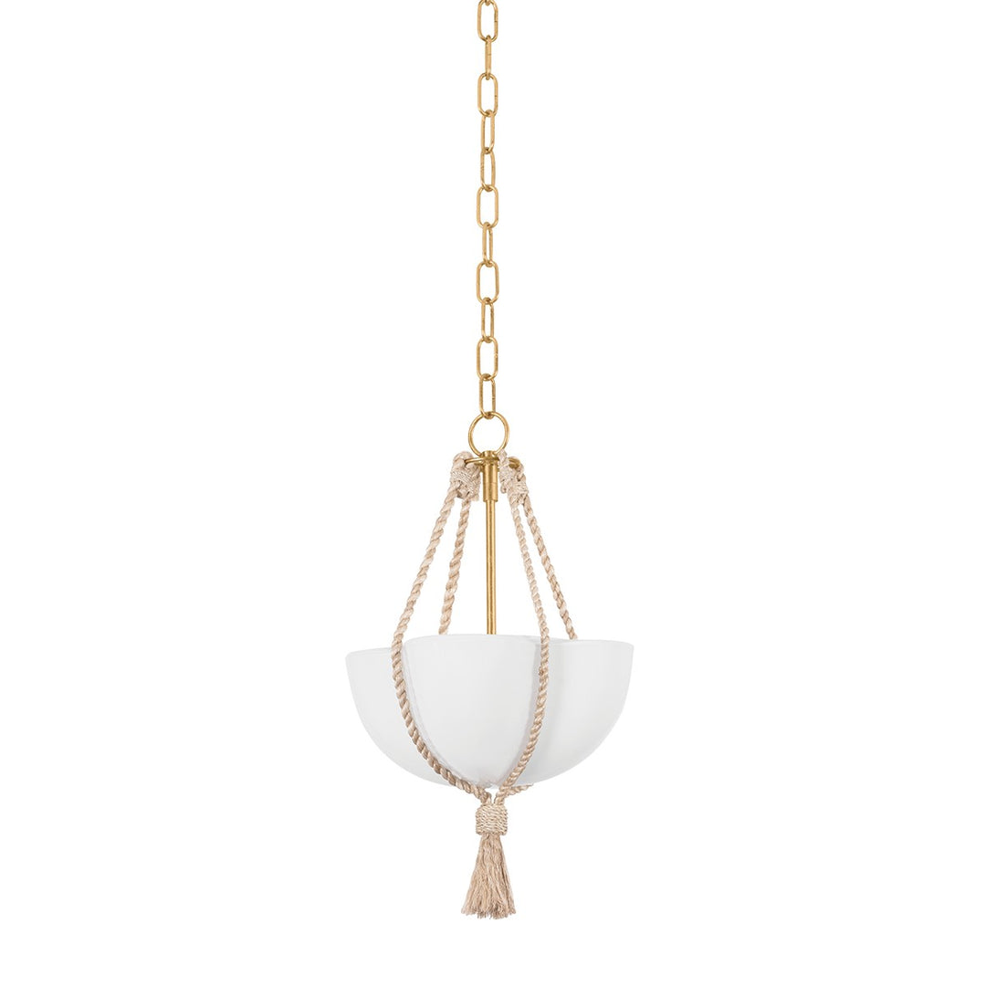 Hudson Valley Canada - 1013-VGL - One Light Pendant - Amberley - Vintage Gold Leaf