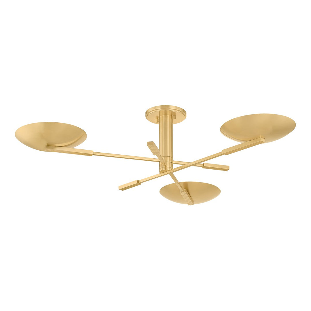 Hudson Valley Canada - 1503-AGB - LED Semi Flush Mount - Johnson - Aged Brass