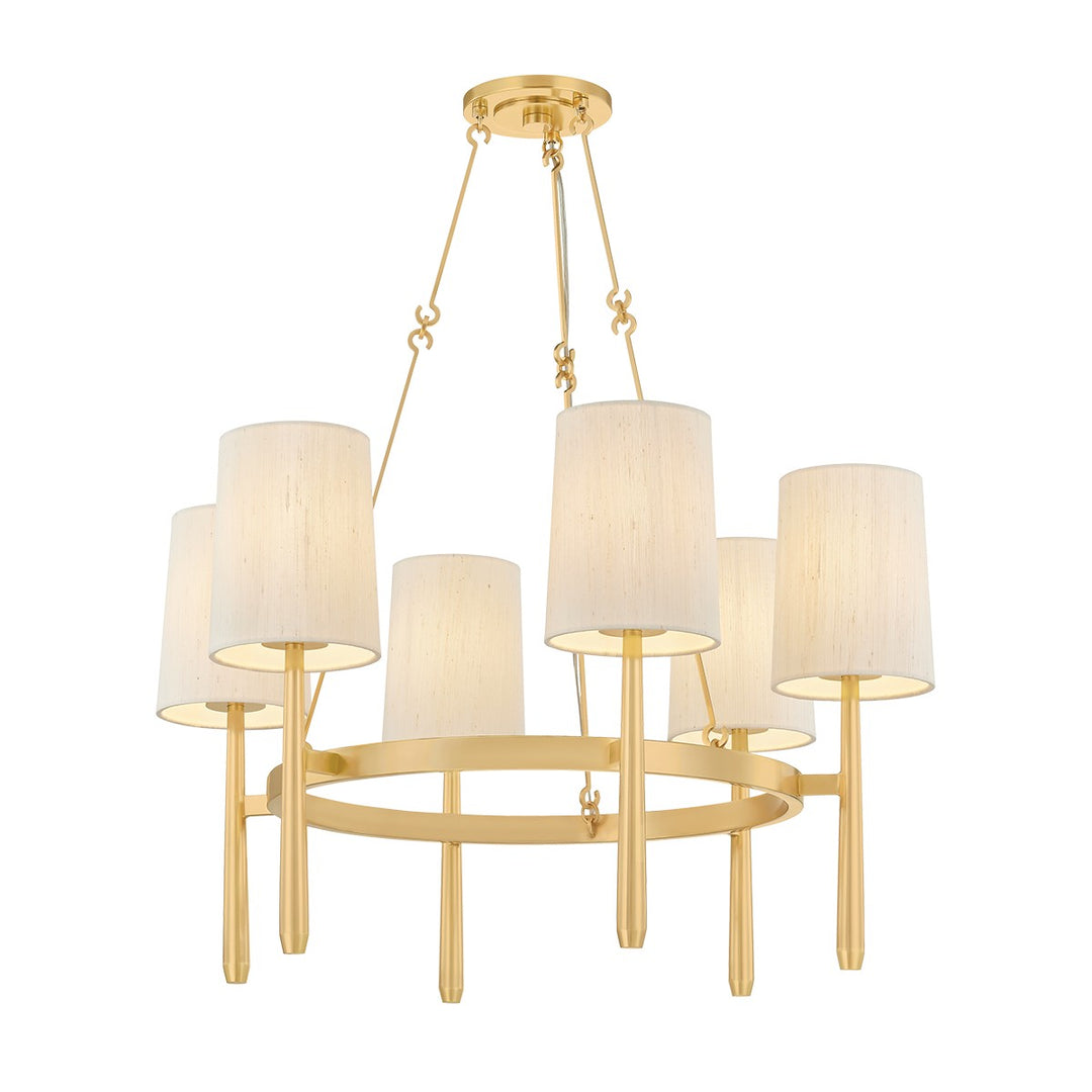 Bridgeton Six Light Chandelier in Aged Brass - available from The Lighting Shoppe, trusted by Canadian homeowners
