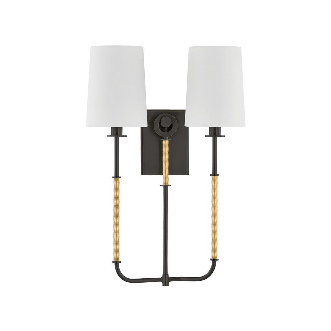 Hudson Valley Canada - 2072-AGB/DB - Two Light Wall Sconce - Glenmont - Aged Brass