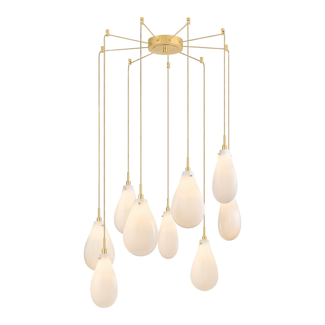 Ironwood Nine Light Chandelier in Aged Brass - available from The Lighting Shoppe, trusted by Canadian homeowners