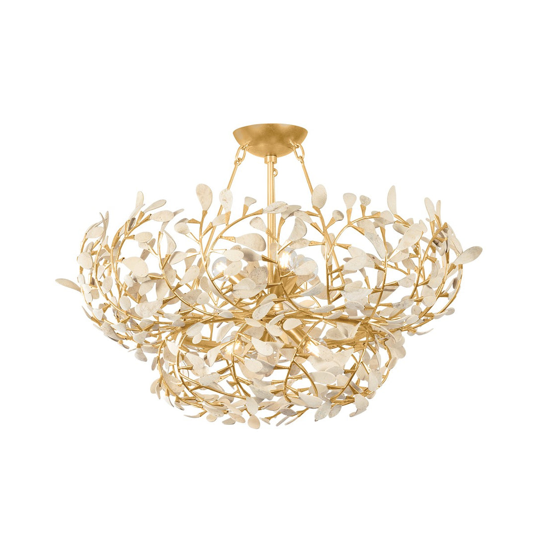 Maybrook Six Light Chandelier in Vintage Gold Leaf - available from The Lighting Shoppe, trusted by Canadian homeowners
