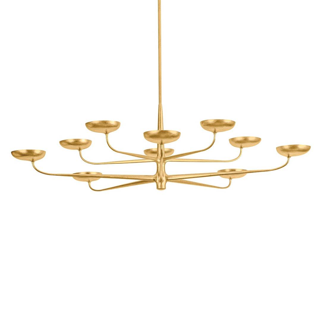 Taormina LED Chandelier in Vintage Gold Leaf - available from The Lighting Shoppe, trusted by Canadian homeowners