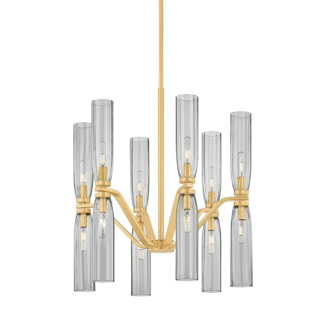 Harpswell 12 Light Chandelier in Aged Brass - available from The Lighting Shoppe, trusted by Canadian homeowners
