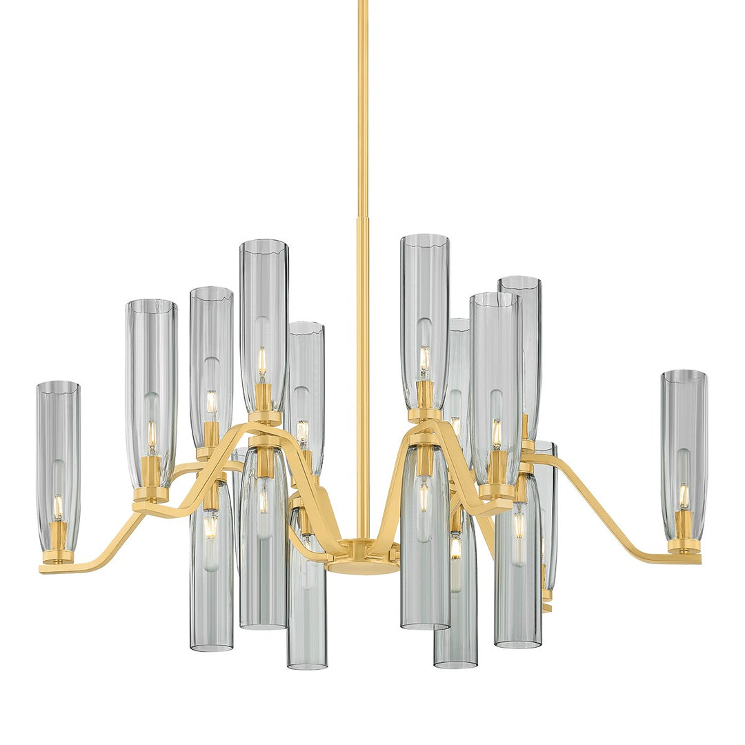 Harpswell 18 Light Chandelier in Aged Brass - available from The Lighting Shoppe, trusted by Canadian homeowners