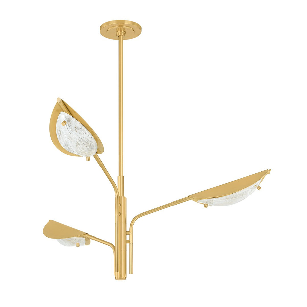 Levin Three Light Chandelier in Aged Brass - available from The Lighting Shoppe, trusted by Canadian homeowners