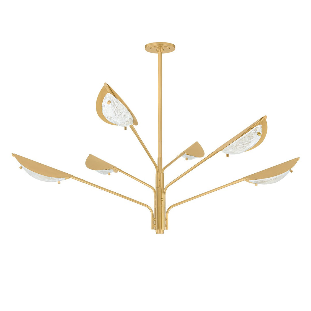 Levin Six Light Chandelier in Aged Brass - available from The Lighting Shoppe, trusted by Canadian homeowners