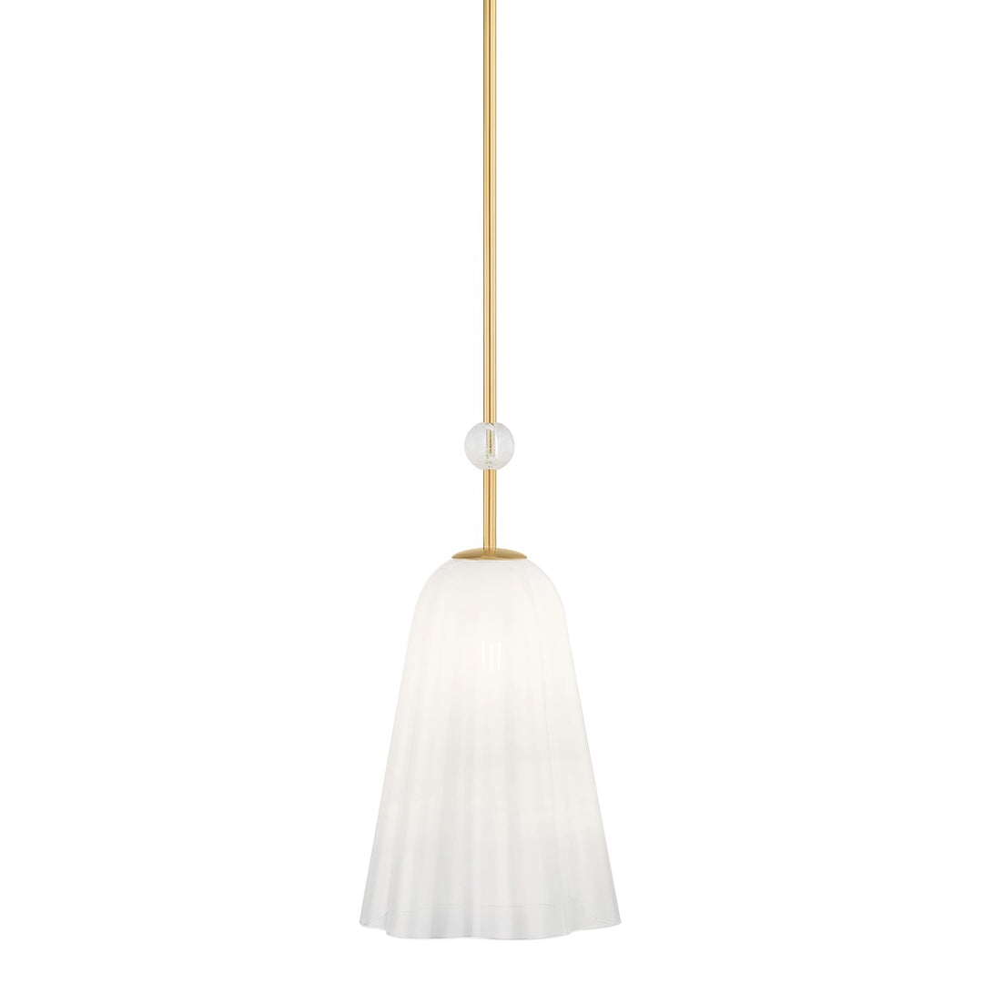 Cambria Heights One Light Pendant in Aged Brass - available from The Lighting Shoppe, trusted by Canadian homeowners