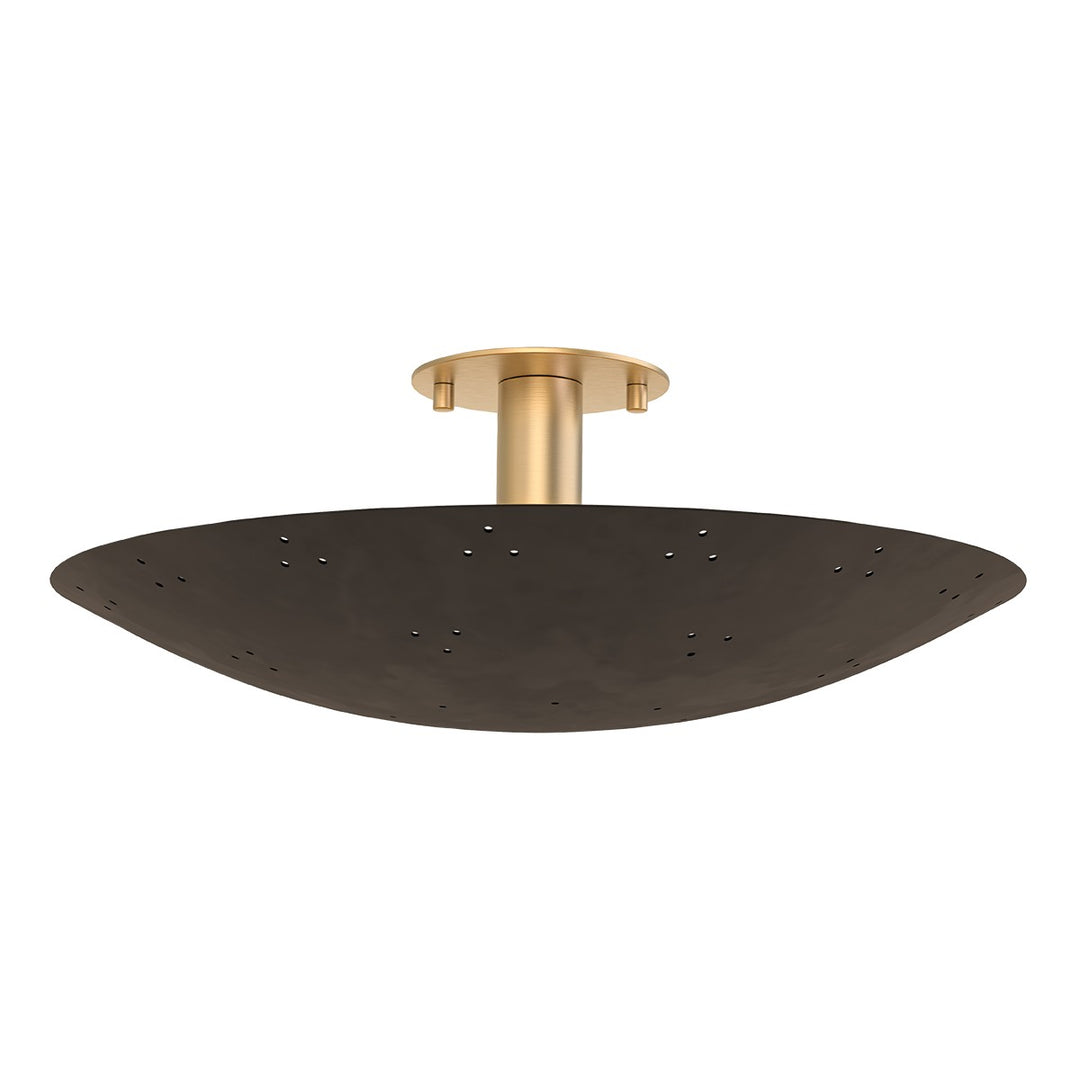 Bern Three Light Flush Mount in Vintage Brass/Bronze - available from The Lighting Shoppe, trusted by Canadian homeowners