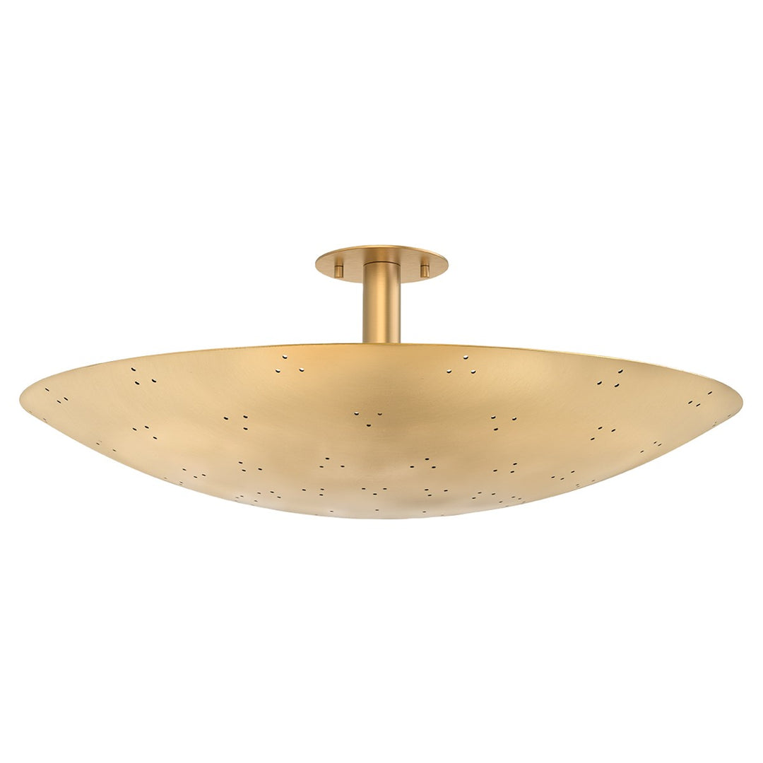 Bern Three Light Flush Mount in Vintage Brass - available from The Lighting Shoppe, trusted by Canadian homeowners