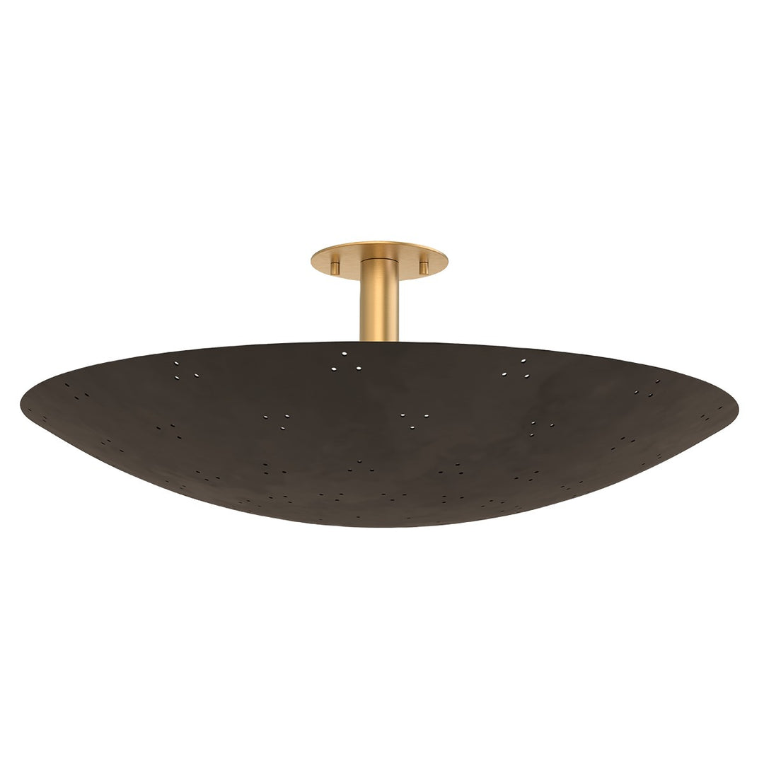 Bern Three Light Flush Mount in Vintage Brass/Bronze - available from The Lighting Shoppe, trusted by Canadian homeowners