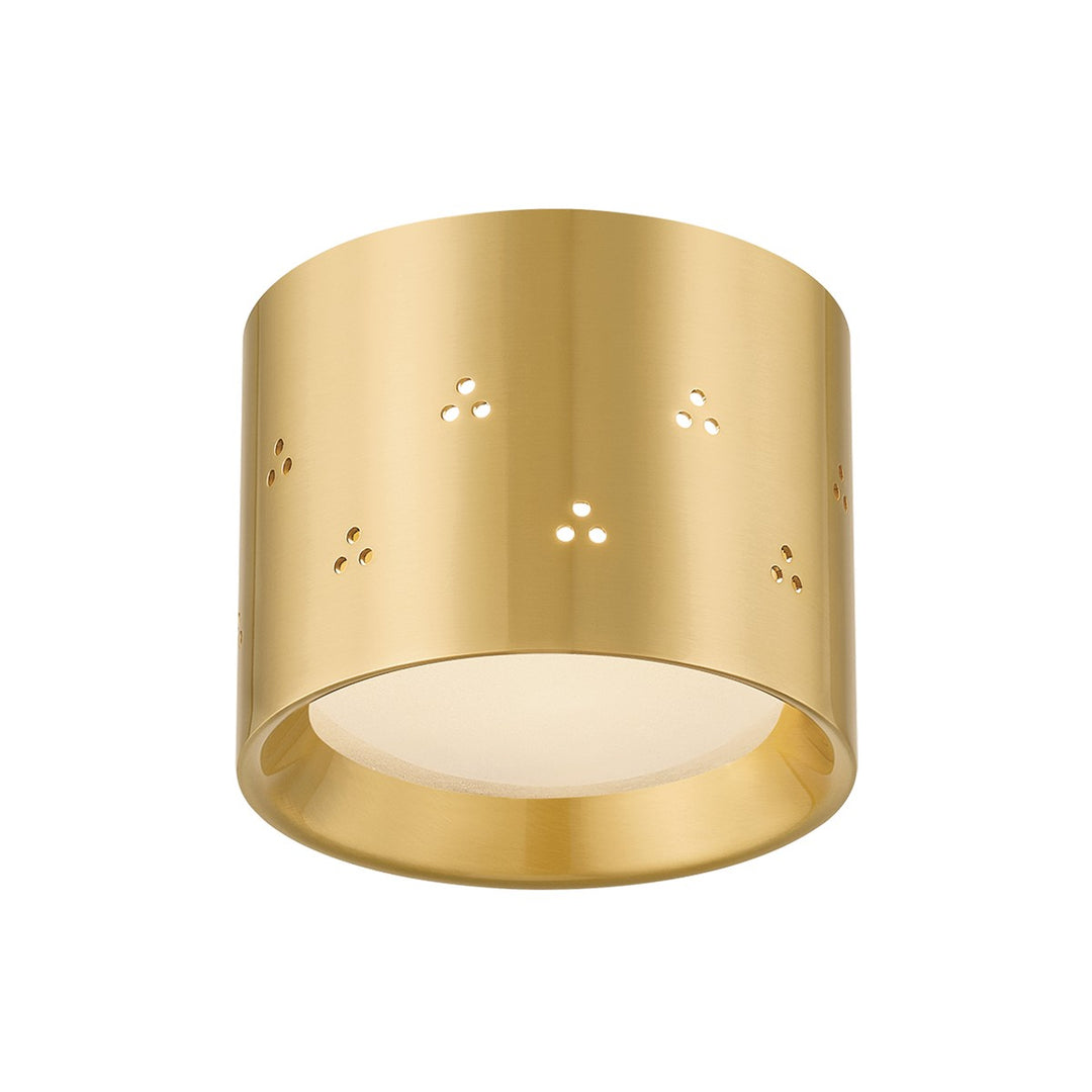 Edisto LED Flush Mount in Aged Brass - available from The Lighting Shoppe, trusted by Canadian homeowners