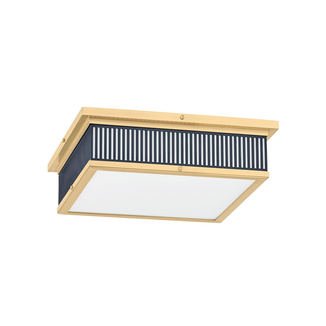 Ashdown LED Flush Mount in Aged Brass/Distressed Bronze - available from The Lighting Shoppe, trusted by Canadian homeowners