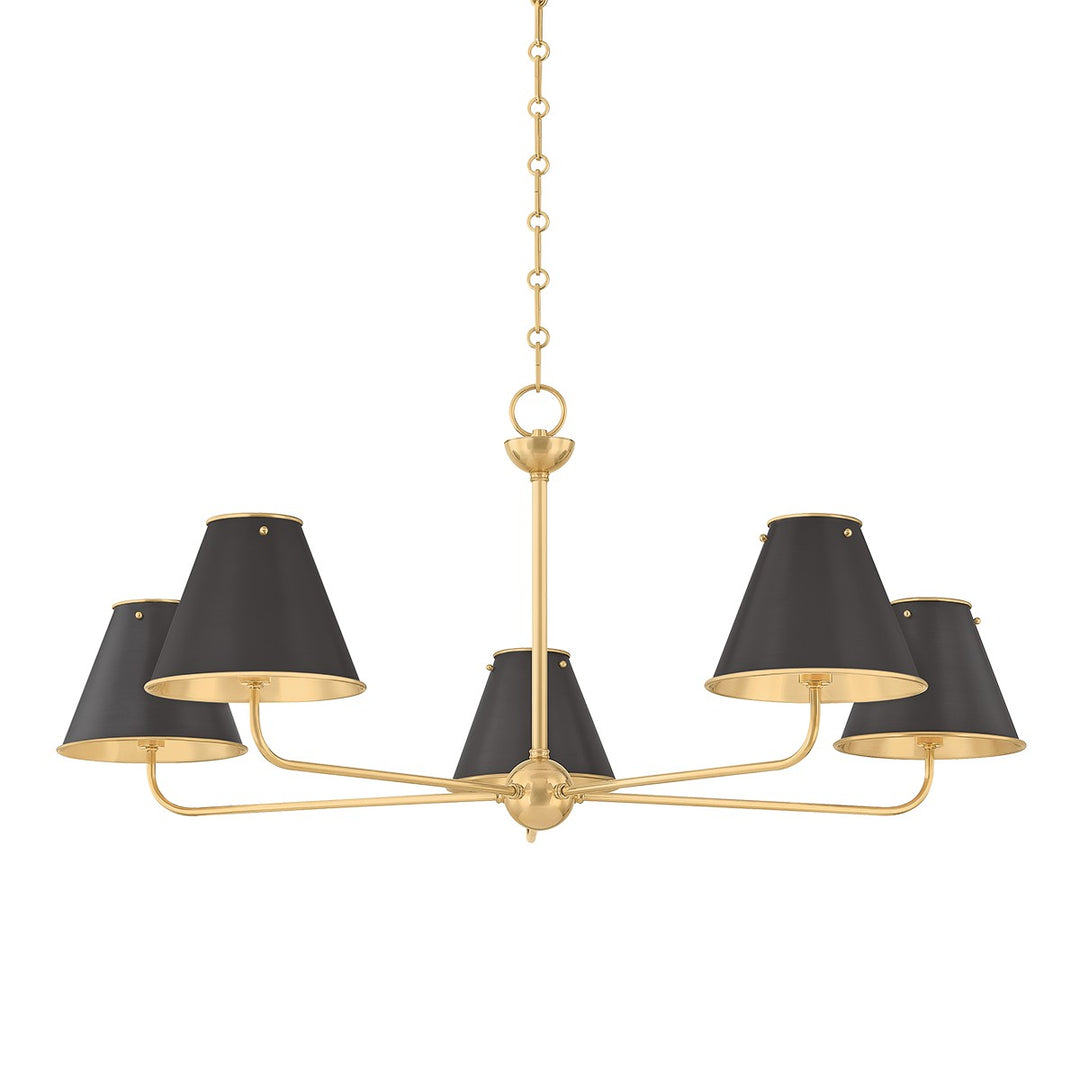 Hudson Valley Canada - MDS2000-AGB/DB - Five Light Chandelier - Burghley - Aged Brass