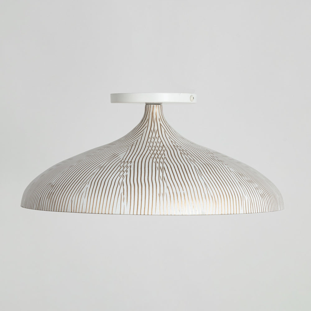 Maxim - 10910WTGLD - One Light Flush Mount - Fleur - White/Gold