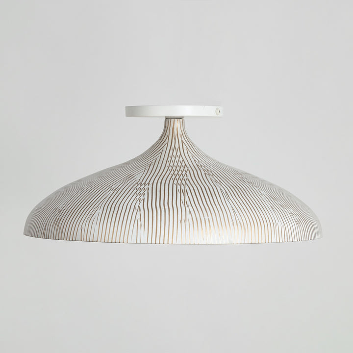 Maxim - 10910WTGLD - One Light Flush Mount - Fleur - White/Gold