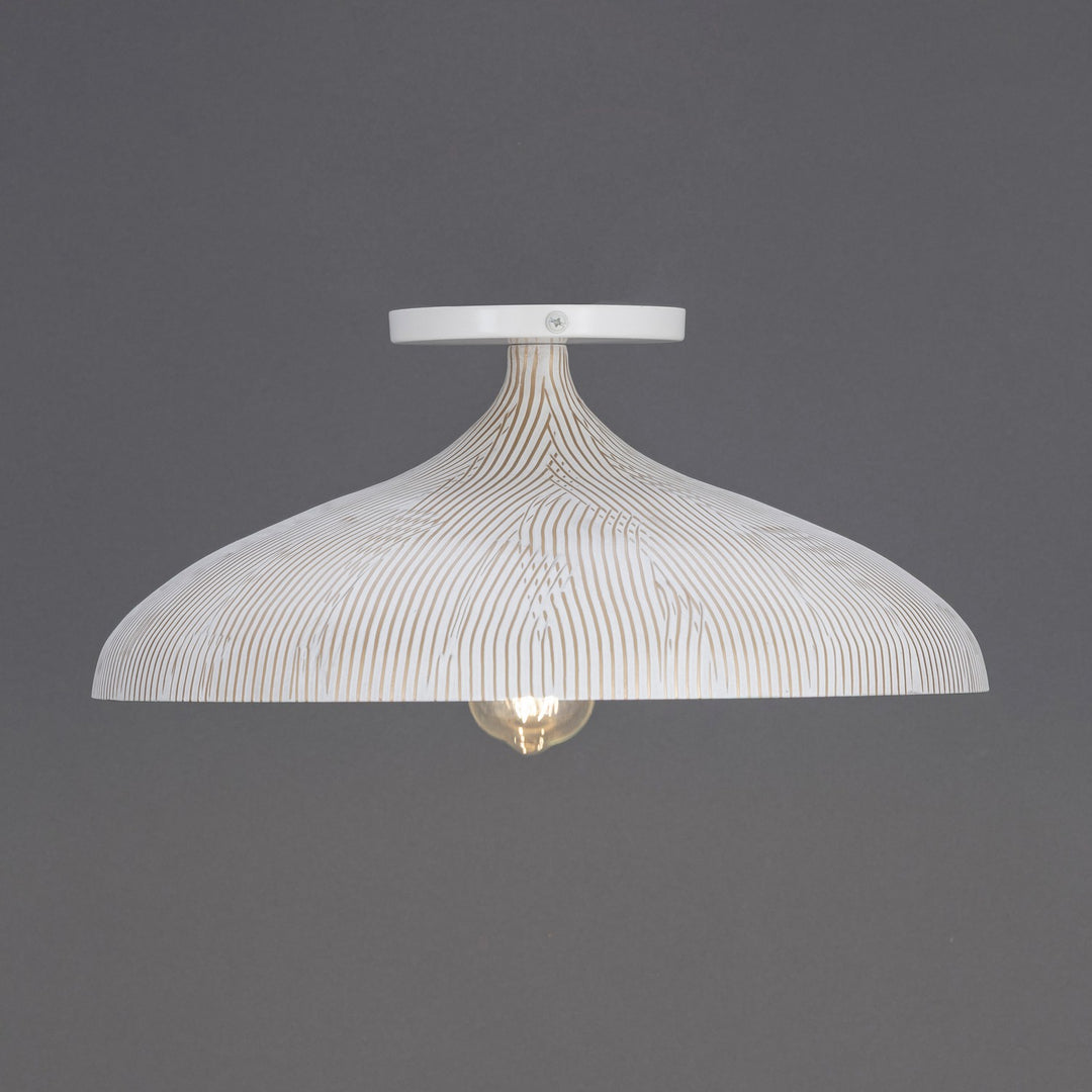 Maxim - 10910WTGLD - One Light Flush Mount - Fleur - White/Gold