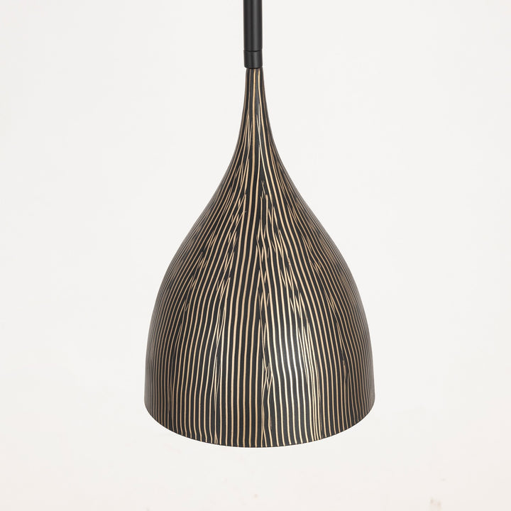 Maxim - 10911BKGLD - One Light Mini Pendant - Fleur - Black / Gold