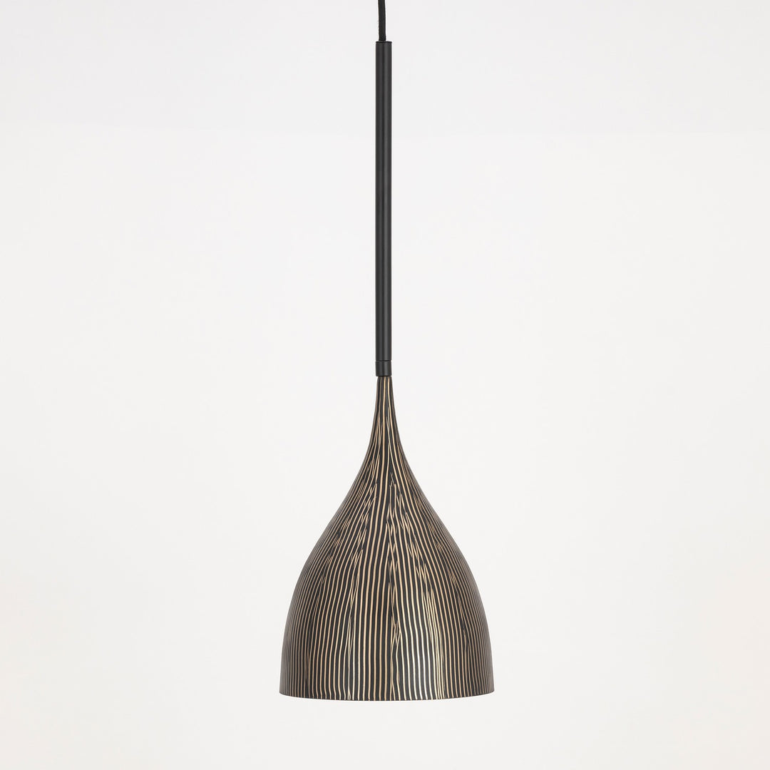 Maxim - 10911BKGLD - One Light Mini Pendant - Fleur - Black / Gold